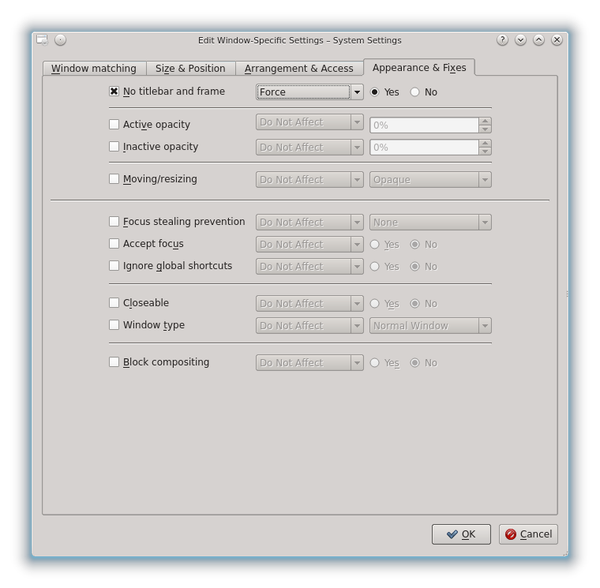 konsole window settings